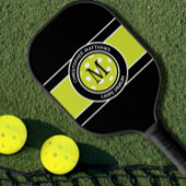 Pickleball Carpe Dinkum Quote Name Initial Black Pickleball Schläger
