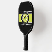Pickleball Carpe Dinkum Quote Name Initial Black Schläger (Links)