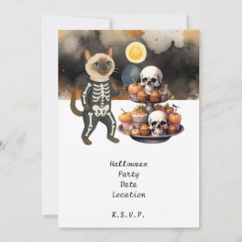 Pickleball Cat and Friends Host Halloween-Party Einladung