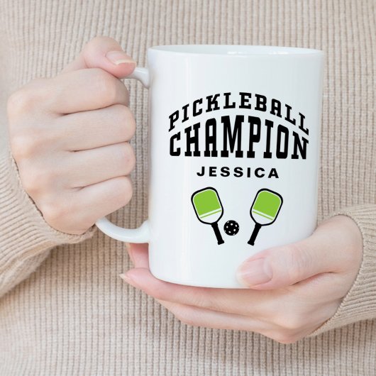 Pickleball Champion Individuelle Name Initials Bla Jumbo-Tasse