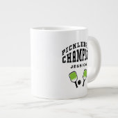 Pickleball Champion Individuelle Name Initials Bla Jumbo-Tasse (Vorderseite Rechts)