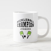 Pickleball Champion Individuelle Name Initials Bla Jumbo-Tasse (Rechts)