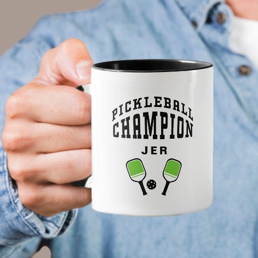 Pickleball Champion Individuelle Name Initials Coo Tasse