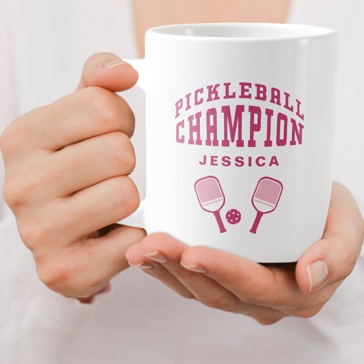 Pickleball Champion Individuelle Name Initials Pin Jumbo-Tasse