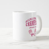 Pickleball Champion Individuelle Name Initials Pin Jumbo-Tasse (Vorderseite Rechts)