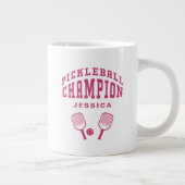 Pickleball Champion Individuelle Name Initials Pin Jumbo-Tasse (Rechts)