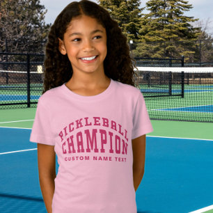 Pickleball Champion Individuelle Name Pickleballer T-Shirt