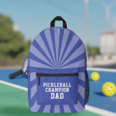 Pickleball Champion Vater Blue Backpack Bedruckter Rucksack