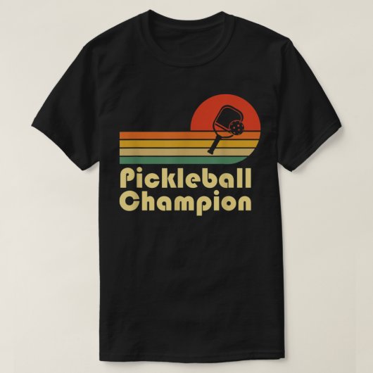 Pickleball Champion Vintag Funny Retro Pickleball T-Shirt (Design vorne)