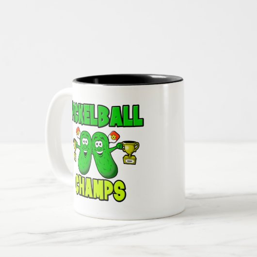 Pickleball Champs Pickleball Zweifarbige Tasse (Vorderseite Links)