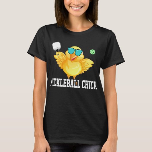 Pickleball Chick, Funny Pickleball Frauengeschenk T-Shirt (Vorderseite)