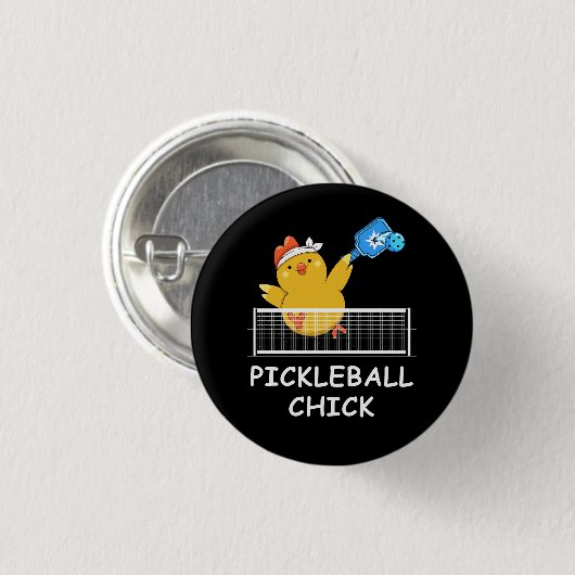 Pickleball Chick lustige Ruhestand Rent Men Wome Button (Vorne & Hinten)
