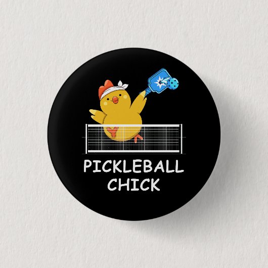 Pickleball Chick lustige Ruhestand Rent Men Wome Button (Vorderseite)
