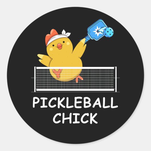 Pickleball Chick lustige Ruhestand Rent Men Wome Runder Aufkleber (Vorderseite)
