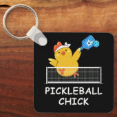 Pickleball Chick lustige Ruhestand Rent Men Wome Schlüsselanhänger (Vorderseite)