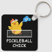 Pickleball Chick lustige Ruhestand Rent Men Wome Schlüsselanhänger (Rückseite)