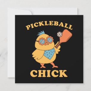 Pickleball Chick - Retro Einladung