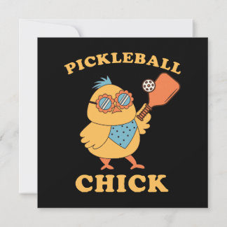 Pickleball Chick - Retro Einladung
