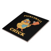 Pickleball Chick - Retro Fliese (Seite)