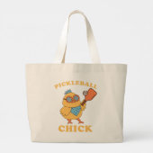 Pickleball Chick - Retro Jumbo Stoffbeutel (Rückseite)