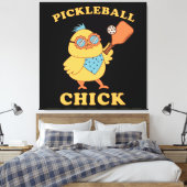 Pickleball Chick - Retro Leinwanddruck (Insitu (Schlafzimmer))
