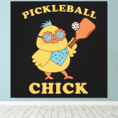 Pickleball Chick - Retro Leinwanddruck (Insitu (Holzboden))