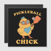 Pickleball Chick - Retro Magnetkarte (Vorne/Hinten)