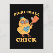 Pickleball Chick - Retro Postkarte (Vorderseite)