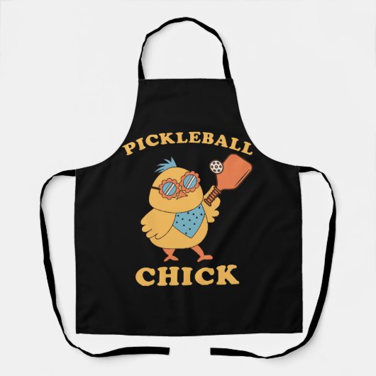 Pickleball Chick - Retro Schürze (Vorderseite)