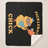 Pickleball Chick - Retro Sherpadecke (Vorderseite)