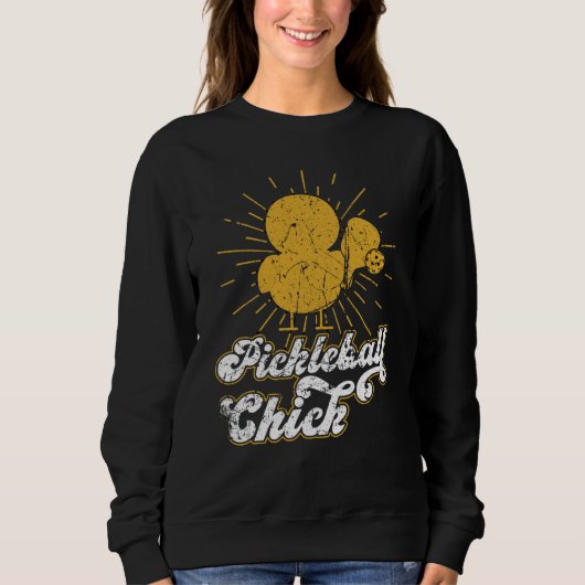 Pickleball Chick Retro Vintage  7 Sweatshirt (Vorderseite)