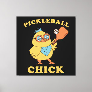 Pickleball Chick - Retrolook Leinwanddruck