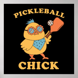 Pickleball Chick - Retrolook Poster