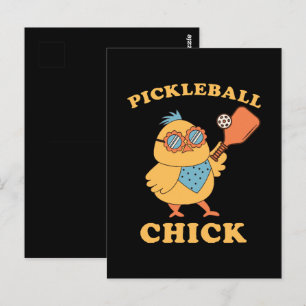 Pickleball Chick - Retrolook Postkarte