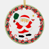 Pickleball Christmas Collectin Keramik Ornament (Vorne)