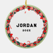 Pickleball Christmas Collectin Keramik Ornament (Hinten)