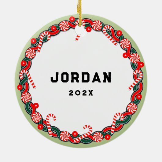 Pickleball Christmas Collectin Keramik Ornament (Hinten)