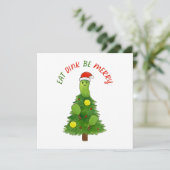 Pickleball Christmas Feiertagskarte (Stehend Vorderseite)