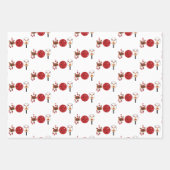 Pickleball Christmas Joy, Candy Cane, Reindeer Geschenkpapier Set (Vorderseite 2)