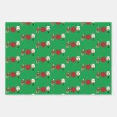 Pickleball Christmas Joy, Candy Cane, Reindeer Geschenkpapier Set (Vorderseite)