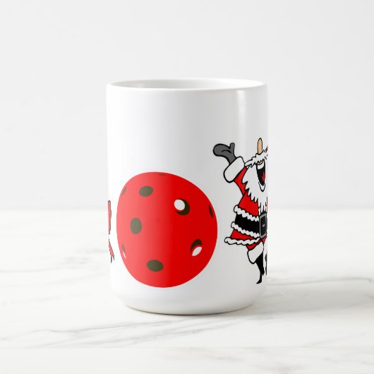 Pickleball Christmas Joy Santa Paddle Red Ball Kaffeetasse (Mittel)
