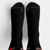 Pickleball Christmas Joy Santa Paddle Red Ball Socken (Oben)