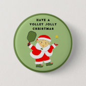 Pickleball Christmas Kleine Geschenk Button (Vorderseite)
