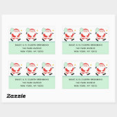 Pickleball Christmas Labels Rechteckiger Aufkleber (Blatt)