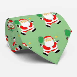 Pickleball Christmas Neck Tie Krawatte