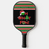 Pickleball Christmas Oh, was Spaß Red Green weiß Pickleball Schläger (Rückseite)