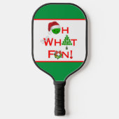 Pickleball Christmas Oh, was Spaß Red Green weiß Pickleball Schläger (Vorderseite)