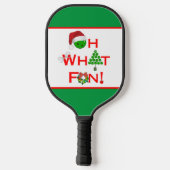Pickleball Christmas Oh, was Spaß Red Green weiß Pickleball Schläger (Rückseite)