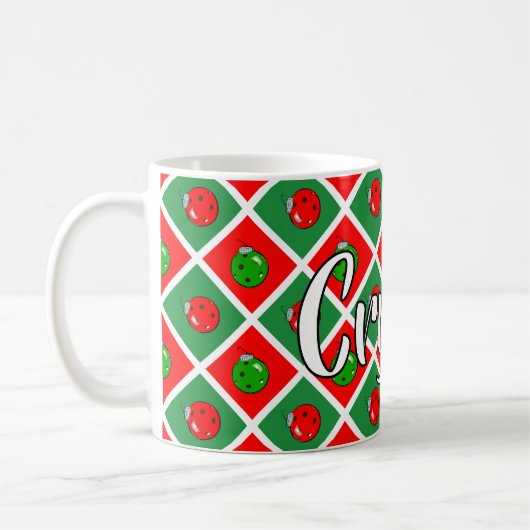 Pickleball Christmas Ornaments Personalized Kaffeetasse (Links)