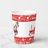 Pickleball Christmas Party Joy Santa Red und White Pappbecher (Rechts)